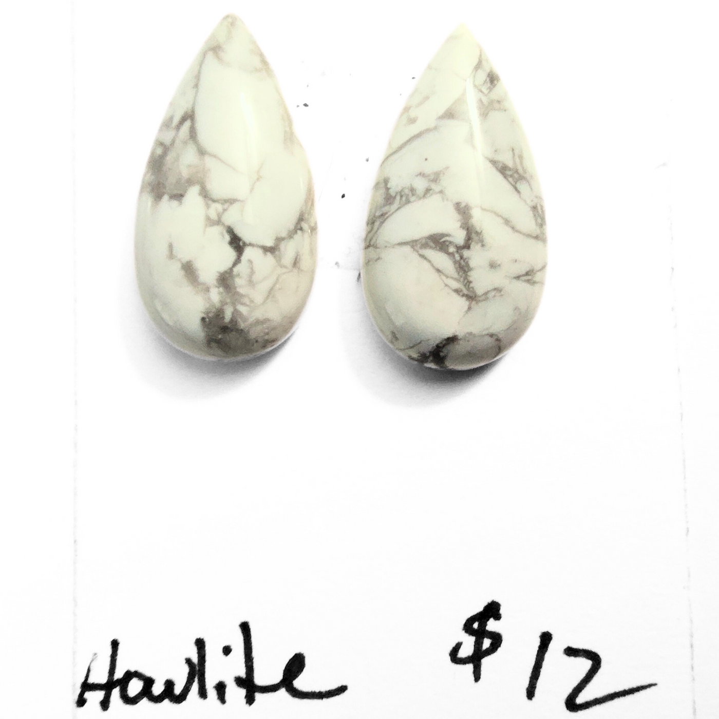 HOW-1001 Howlite Cab Pair