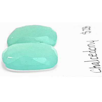 CDY-1000 Chalcedony Rose Cut Pair