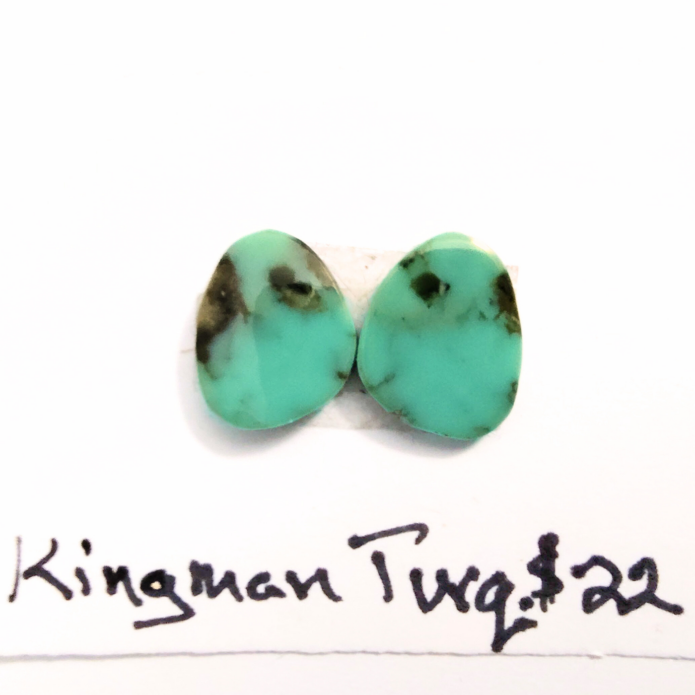 KTQ-1002 Kingman Turquoise Cabochon Pair