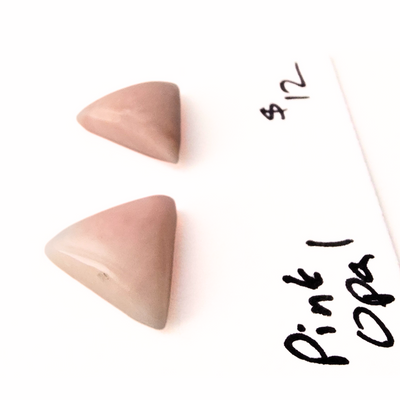 PIO-1007 Pink Opal Cabochon Pair