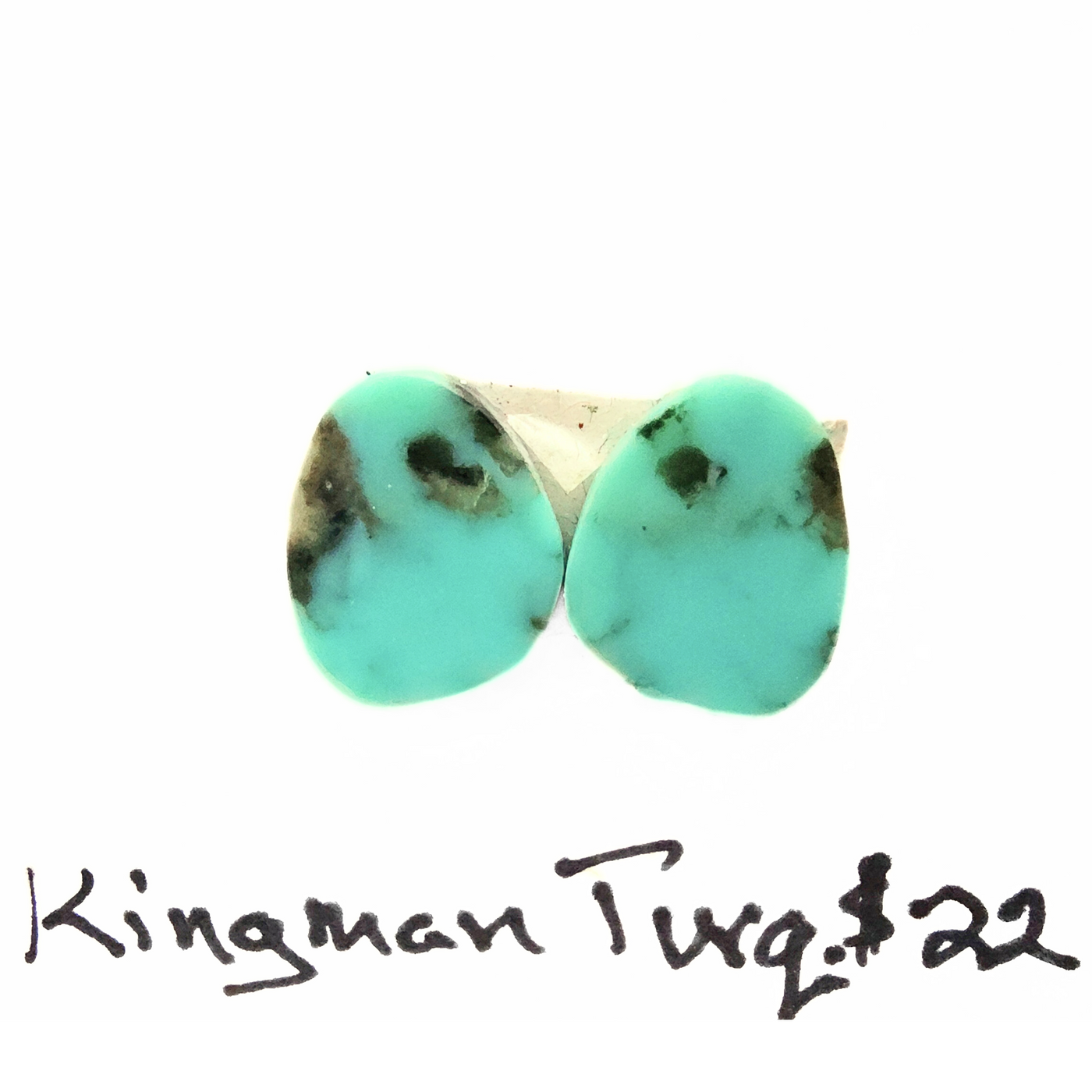 KTQ-1002 Kingman Turquoise Cabochon Pair