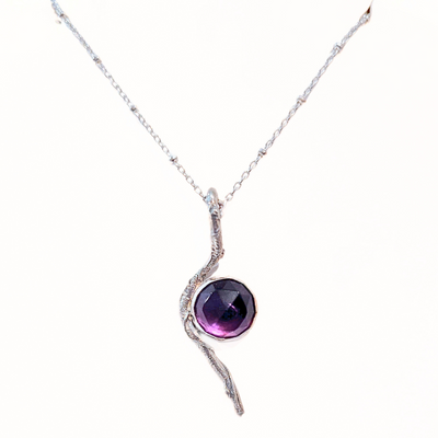 JSD-6130 Amethyst Branch Pendant