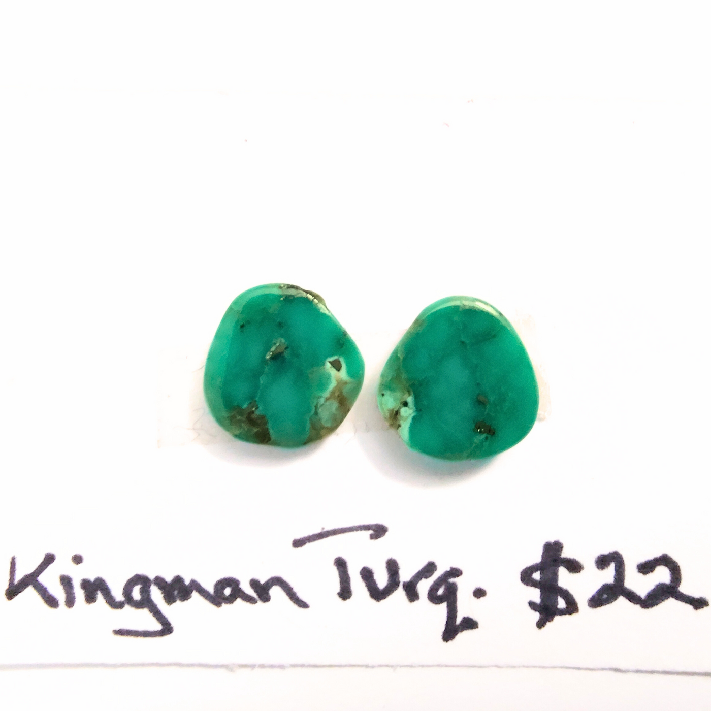 KTQ-1003 Kingman Turquoise Cabochon Pair