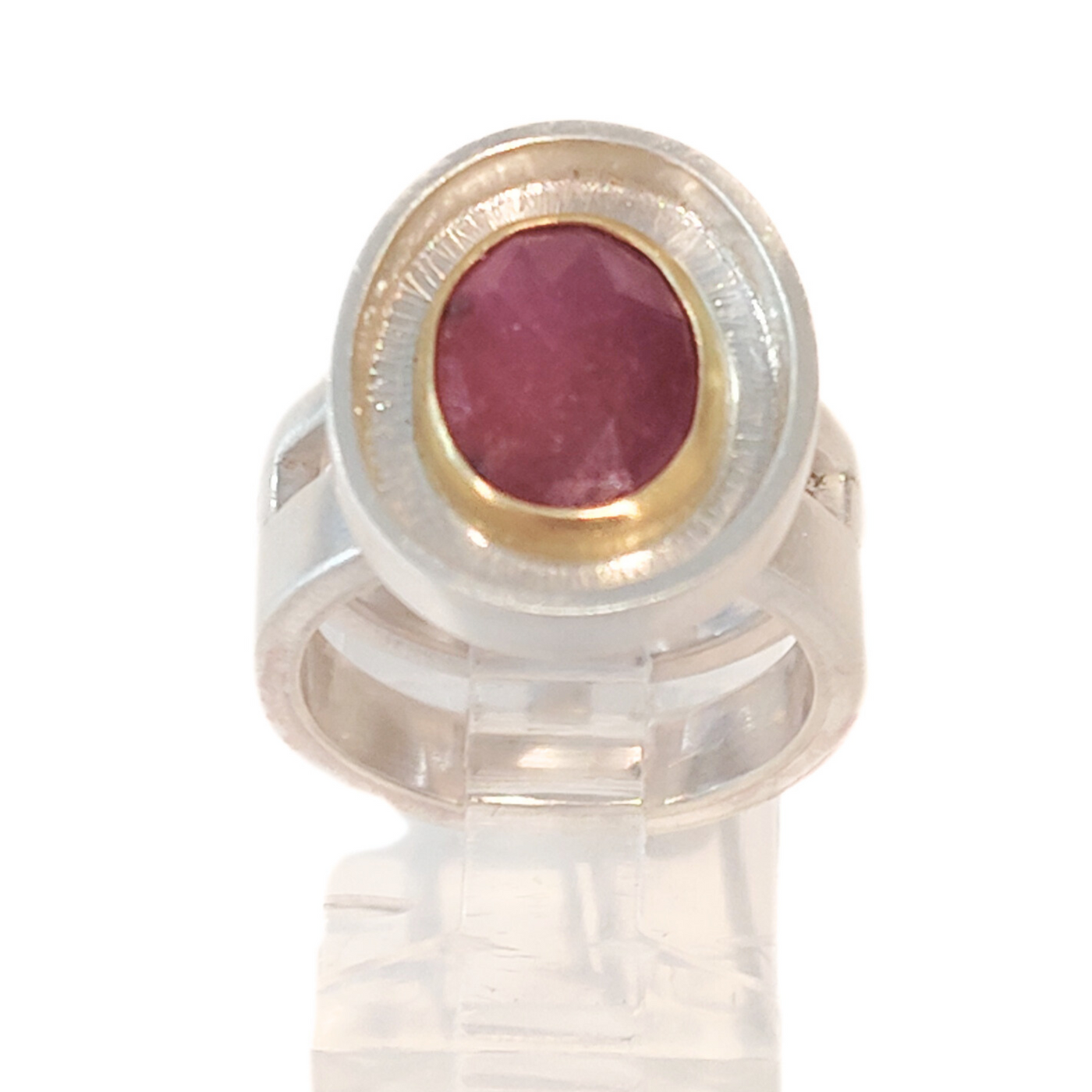 JSD-2053 Ruby Rock Star Ring with 22k Gold Size 6