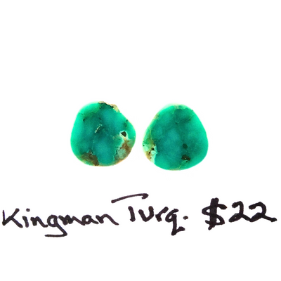 KTQ-1003 Kingman Turquoise Cabochon Pair