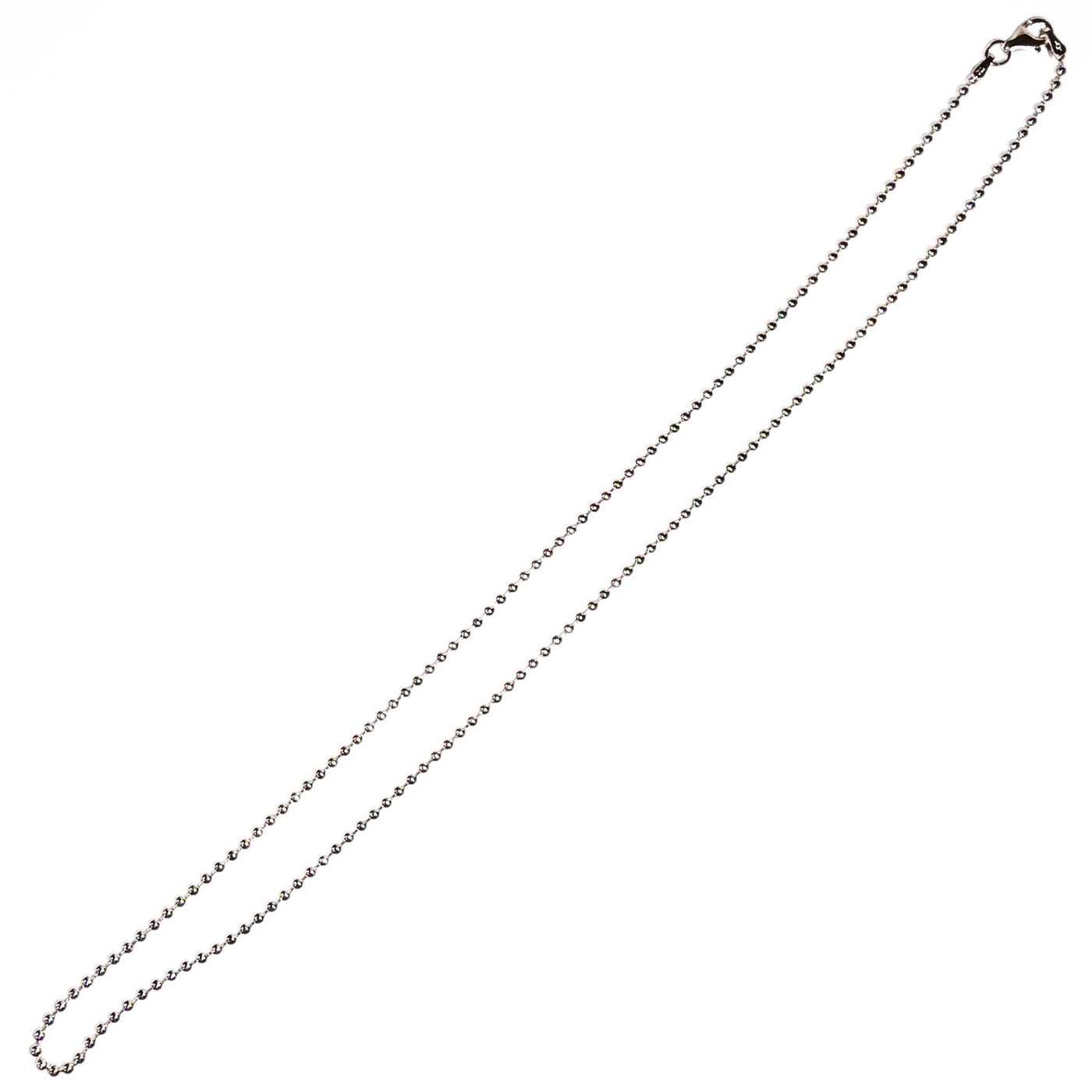 18" 2.0mm Beaded Chain (Sterling Silver)