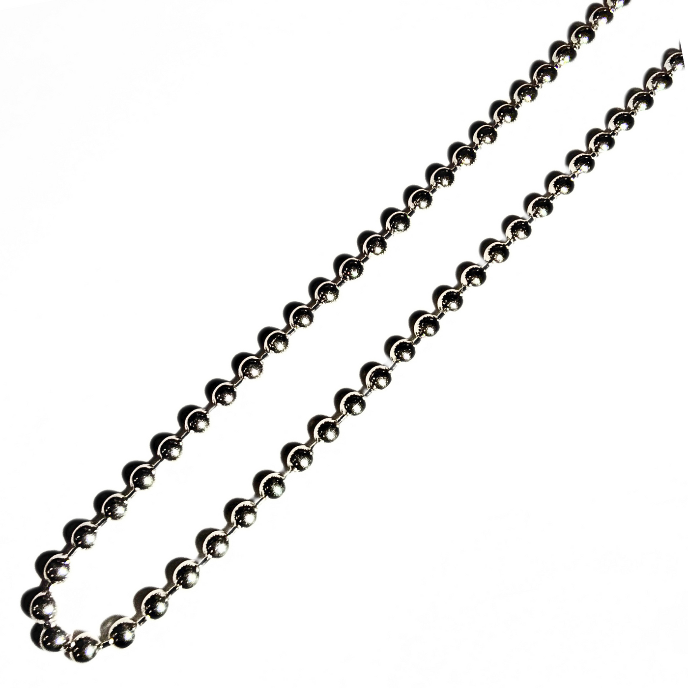 24" 2mm Bead Chain (Sterling Silver)