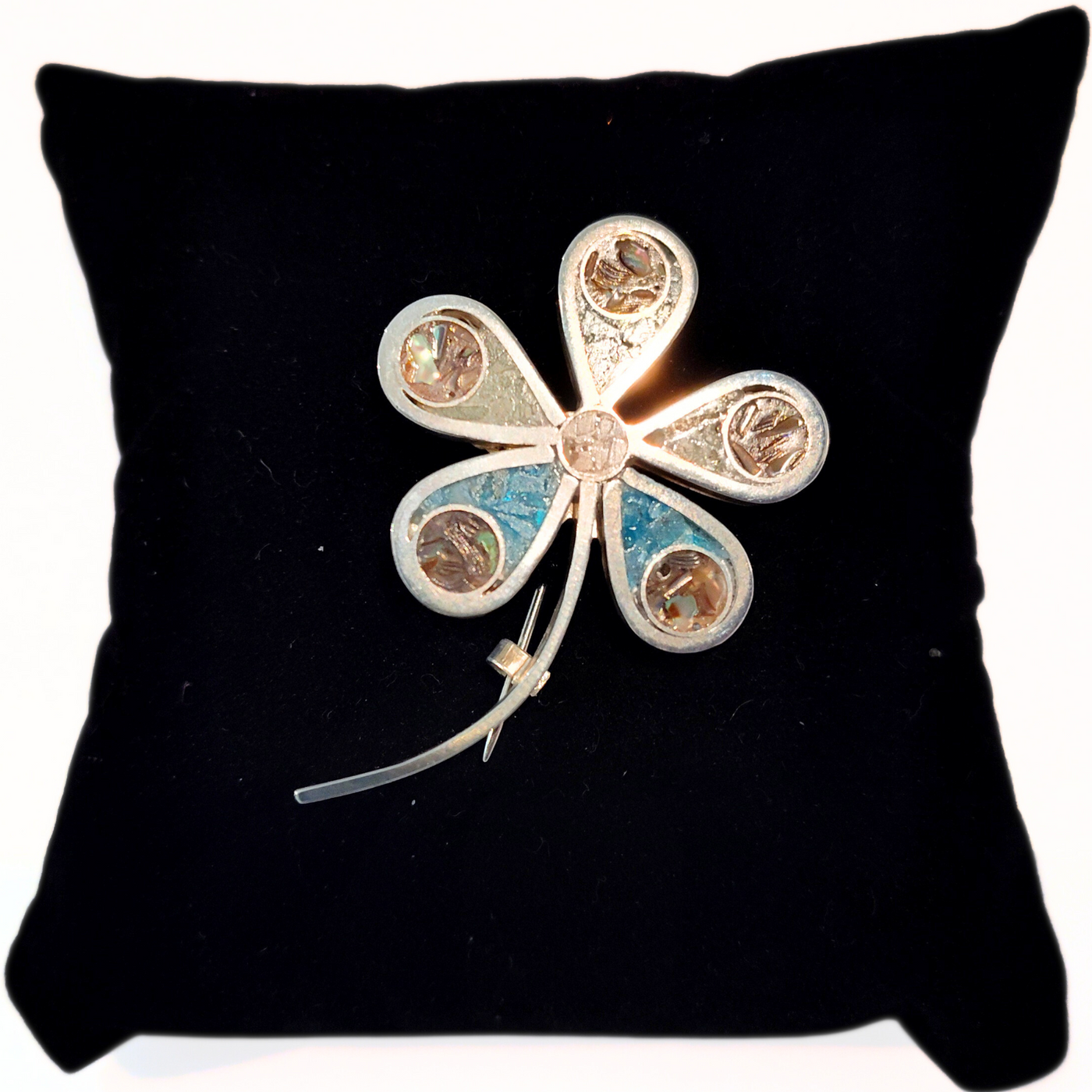 DS-362 Inlay Flower Brooch