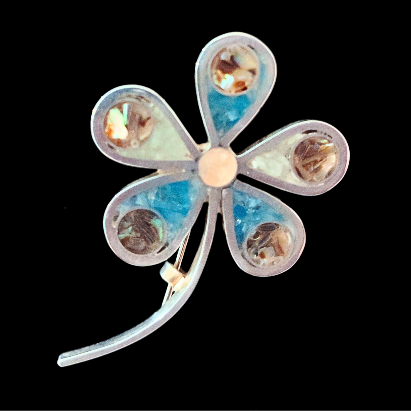 DS-362 Inlay Flower Brooch