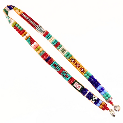 JEM-103 Primary Color Double Wrap Beaded Bracelet