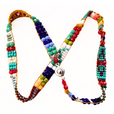 JEM-103 Primary Color Double Wrap Beaded Bracelet