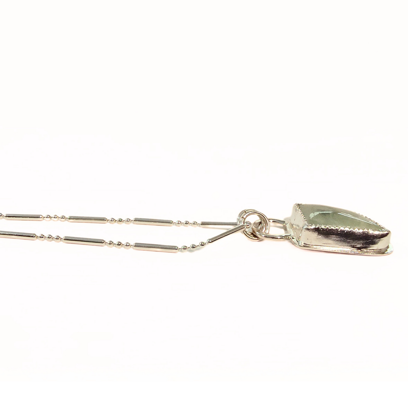 JEM-107 Sterling Silver Prehnite Necklace