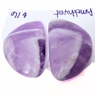 AME-1009 Amethyst Cabochon Pair