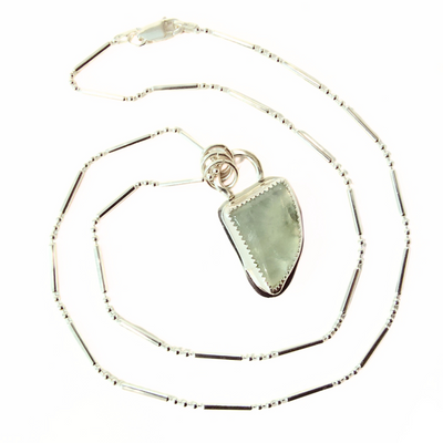 JEM-107 Sterling Silver Prehnite Necklace