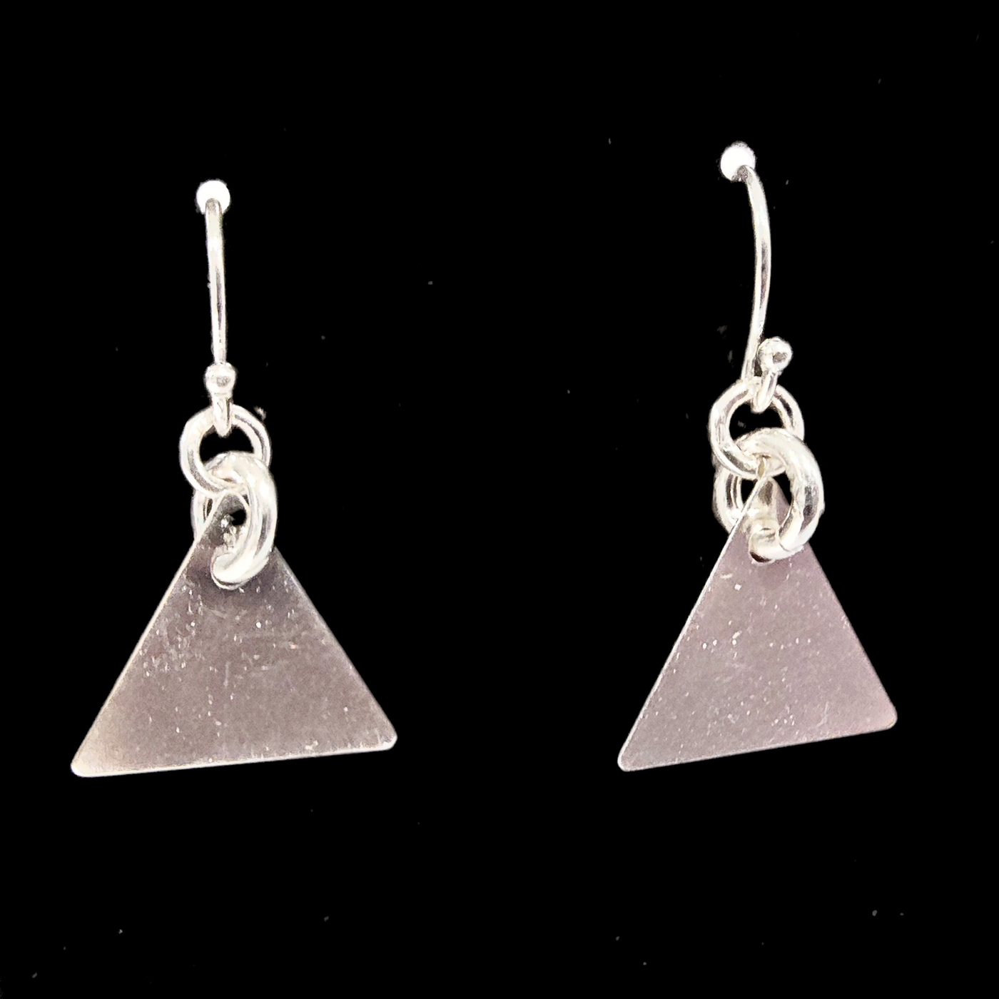 SM-433  Simple Silvers Collection Flat Triangle Earring