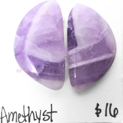 AME-1009 Amethyst Cabochon Pair