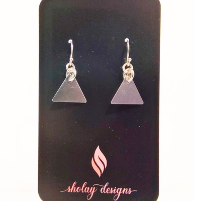 SM-433  Simple Silvers Collection Flat Triangle Earring