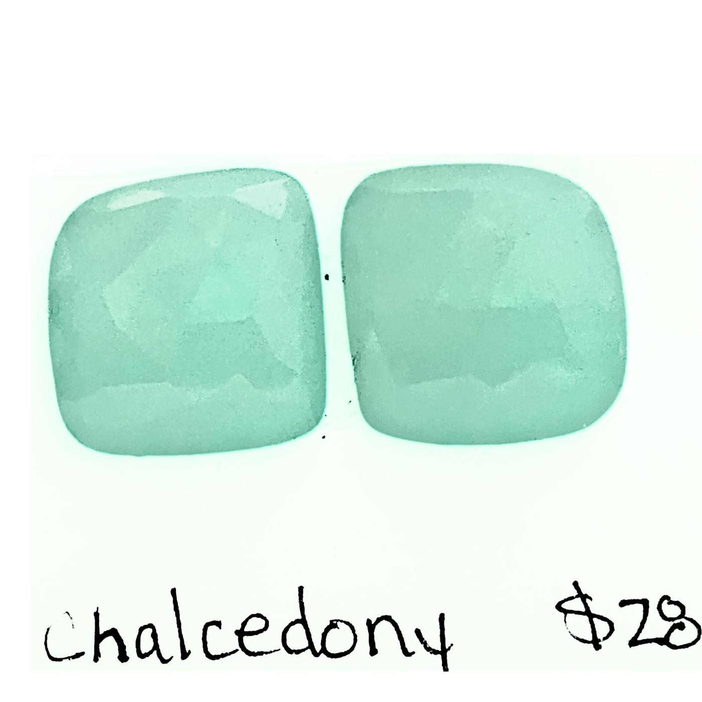 CDY-1000 Chalcedony Rose Cut Pair