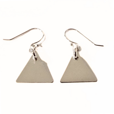 SM-433  Simple Silvers Collection Flat Triangle Earring