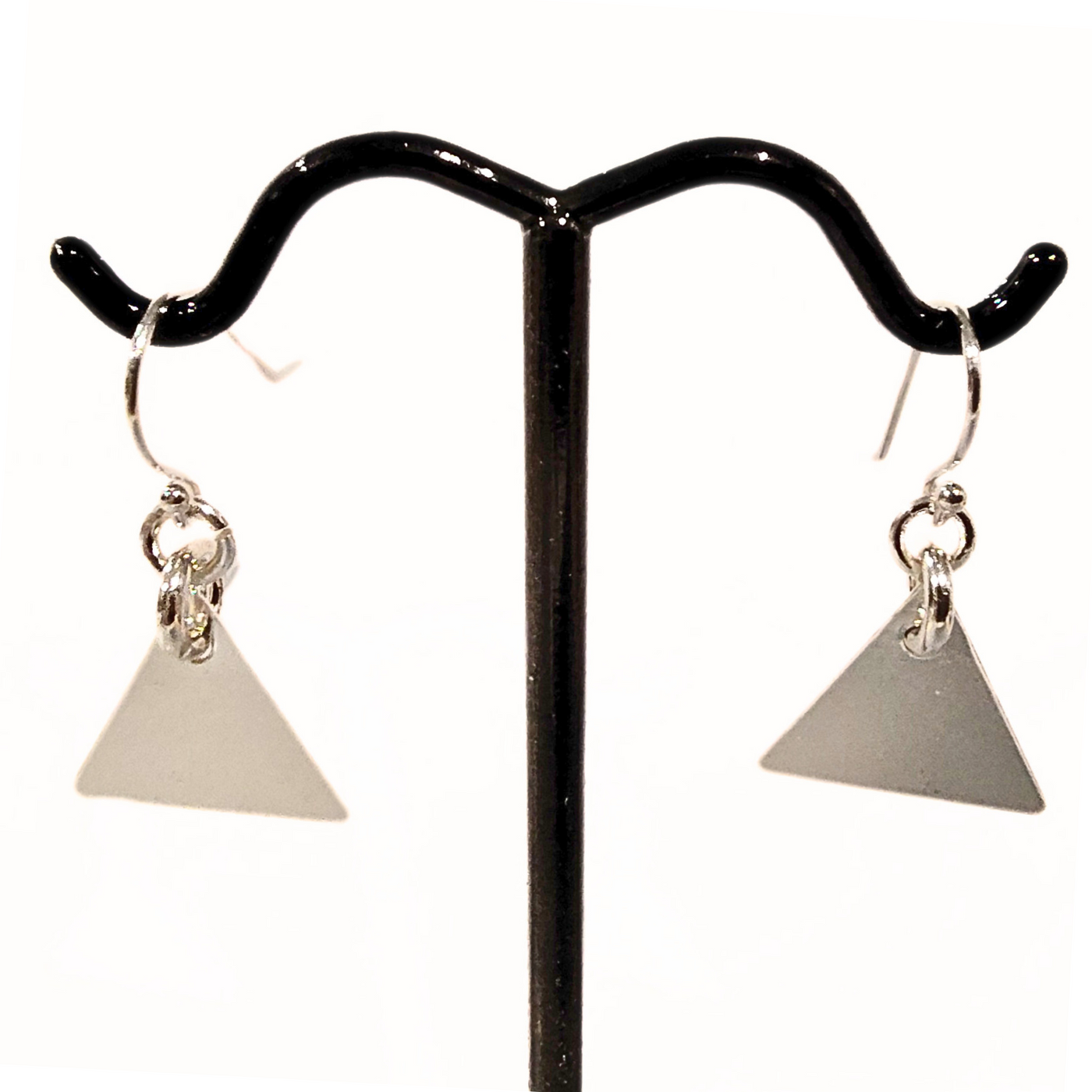 SM-433  Simple Silvers Collection Flat Triangle Earring