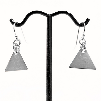 SM-433  Simple Silvers Collection Flat Triangle Earring