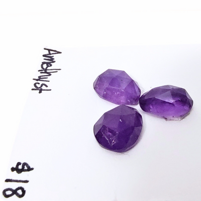 AME-1007 Amethyst Rose Cut Trio