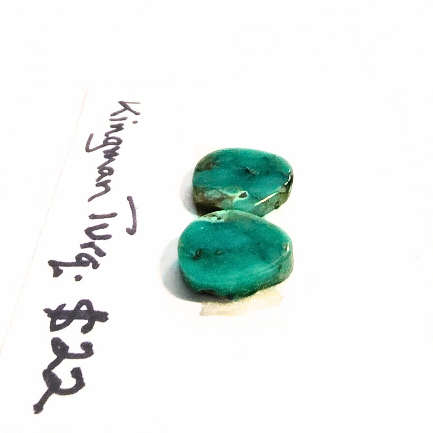 KTQ-1003 Kingman Turquoise Cabochon Pair