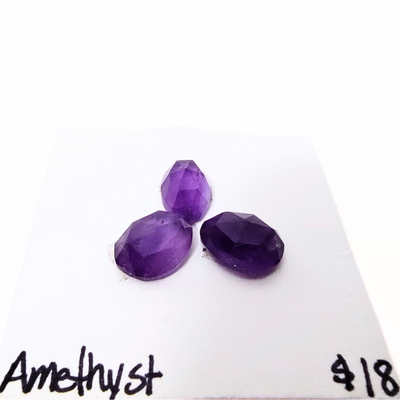 AME-1007 Amethyst Rose Cut Trio