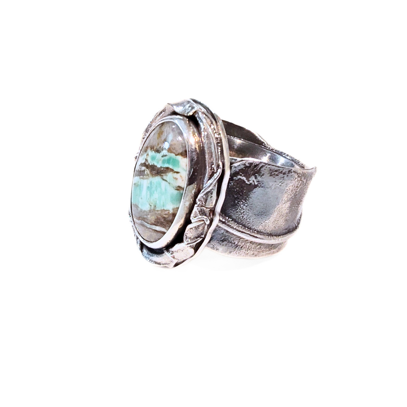 JSD-2050 Variscite Wave Ring (7.5)