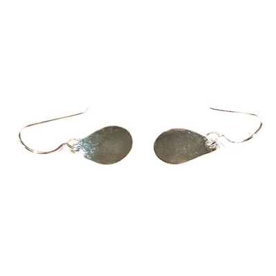 SM-434 Simple Silver Collection Convex Teardrop Earrings