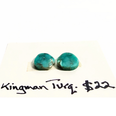 KTQ-1003 Kingman Turquoise Cabochon Pair