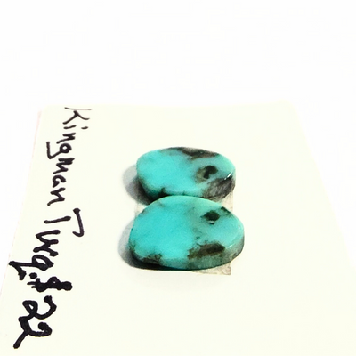 KTQ-1002 Kingman Turquoise Cabochon Pair