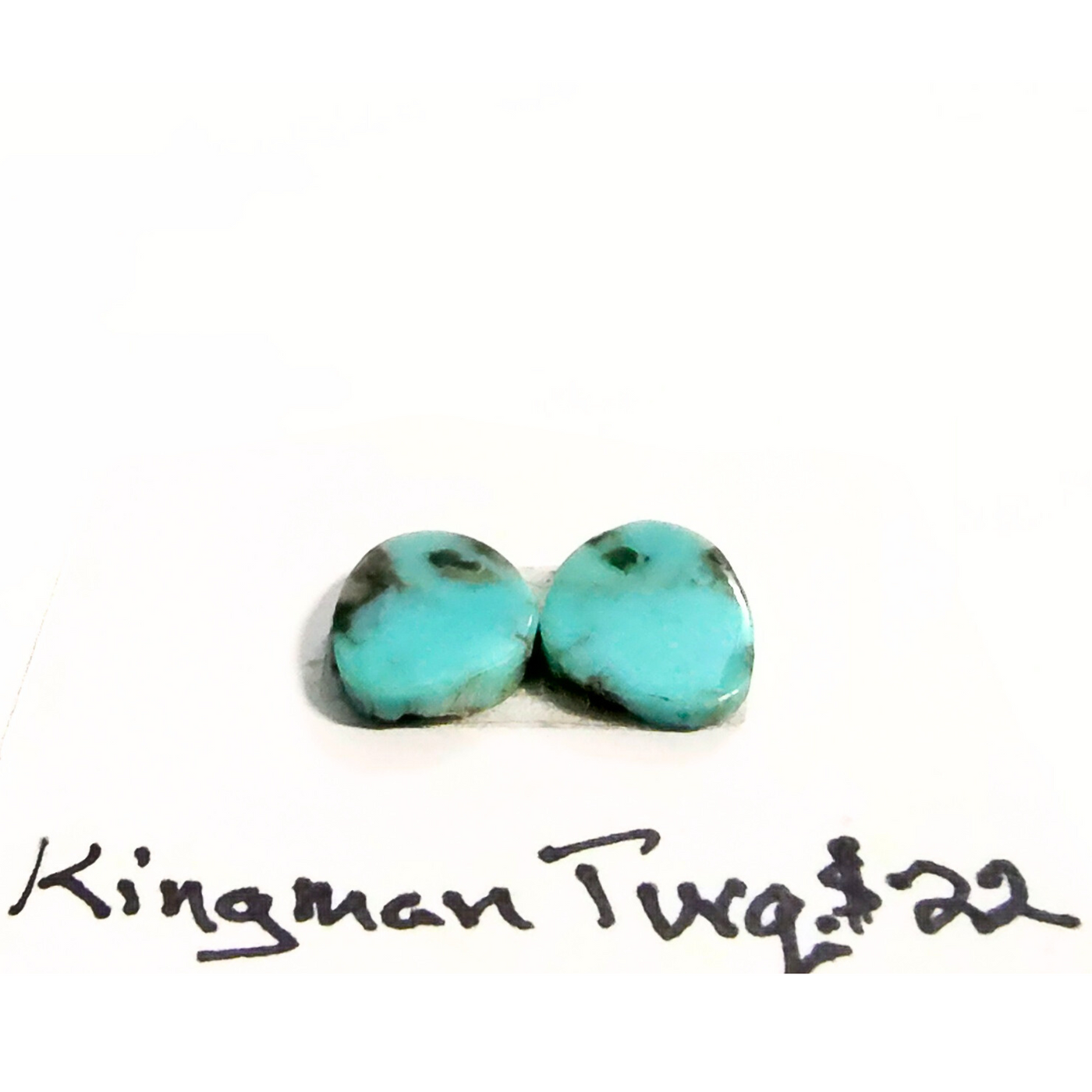 KTQ-1002 Kingman Turquoise Cabochon Pair