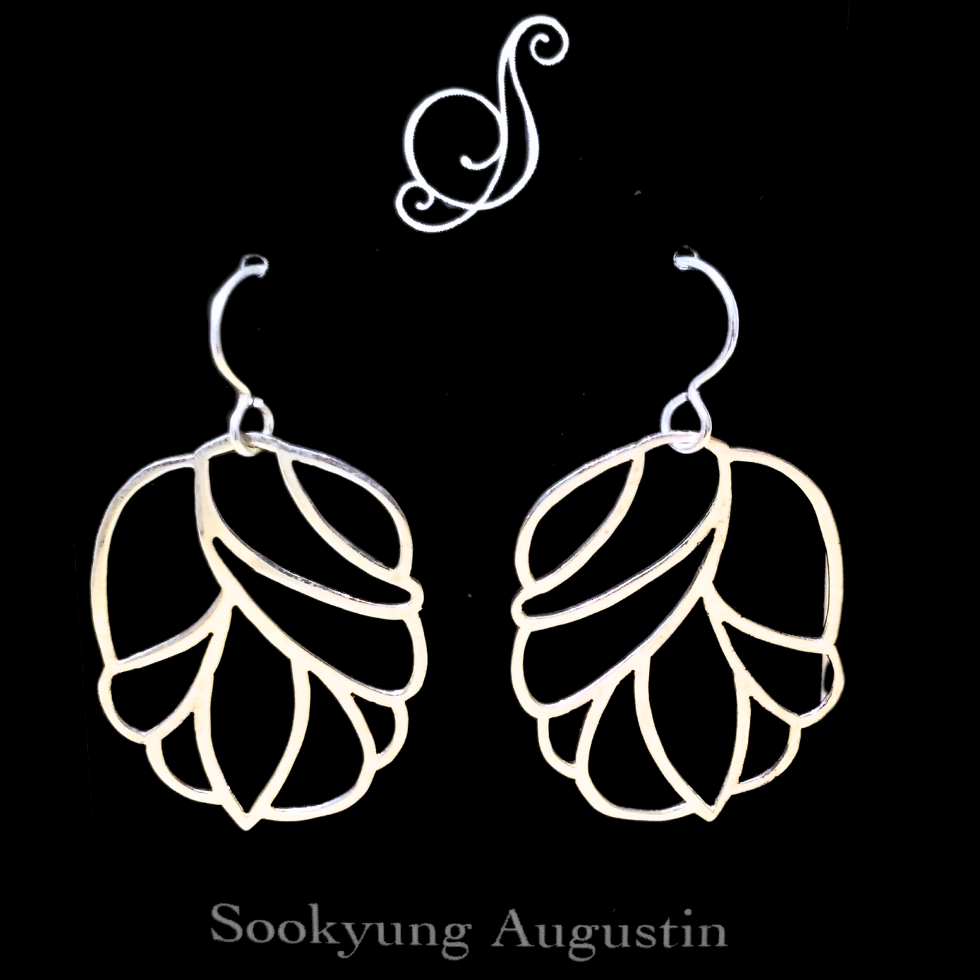 SA-033 Medium Organic "Bud" Cutout Earrings