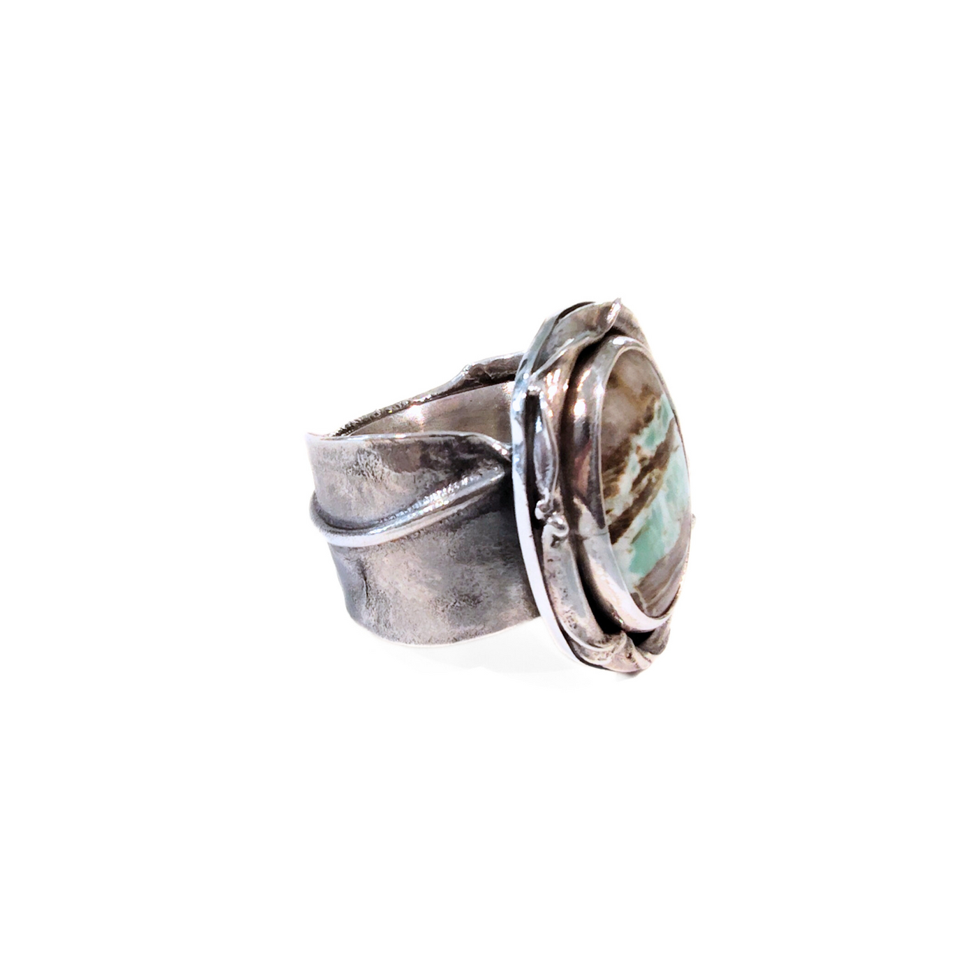 JSD-2050 Variscite Wave Ring (7.5)