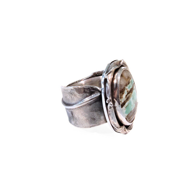 JSD-2050 Variscite Wave Ring (7.5)