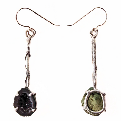 JSD-1029 Branch Earring With Geode