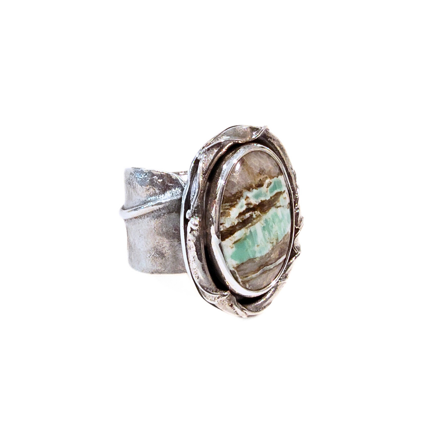 JSD-2050 Variscite Wave Ring (7.5)