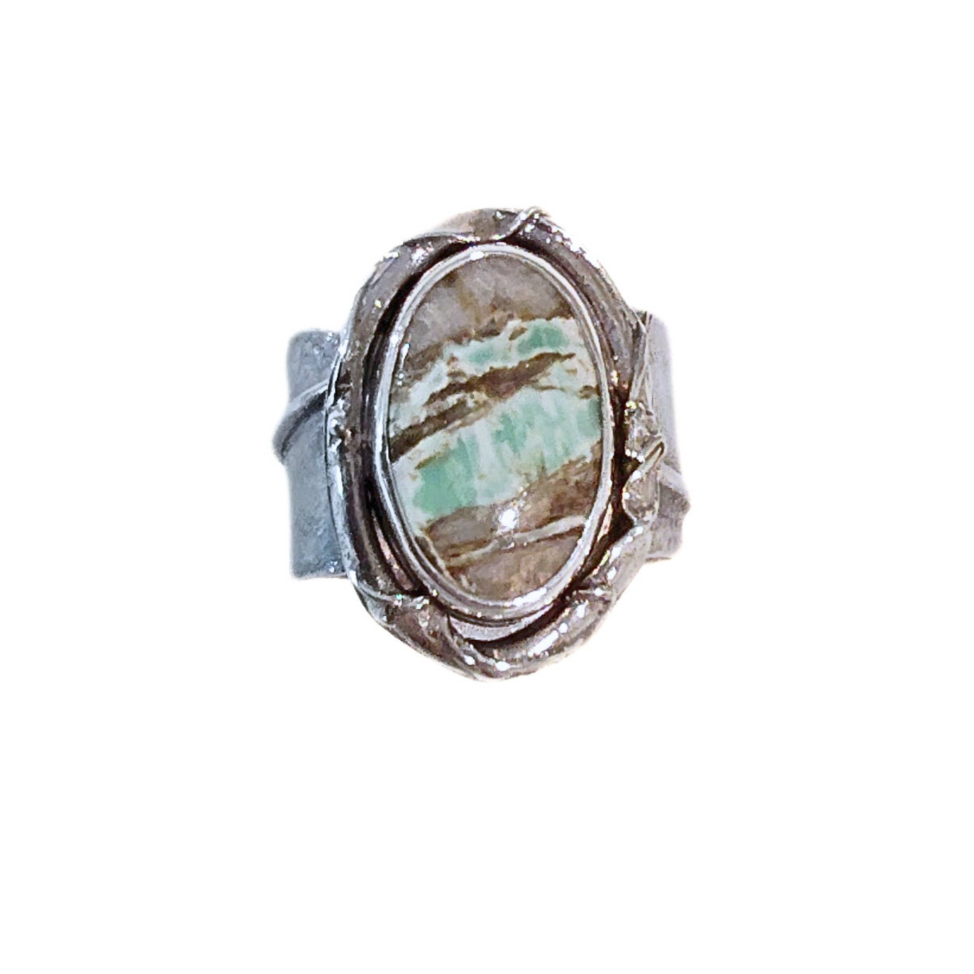 JSD-2050 Variscite Wave Ring (7.5)