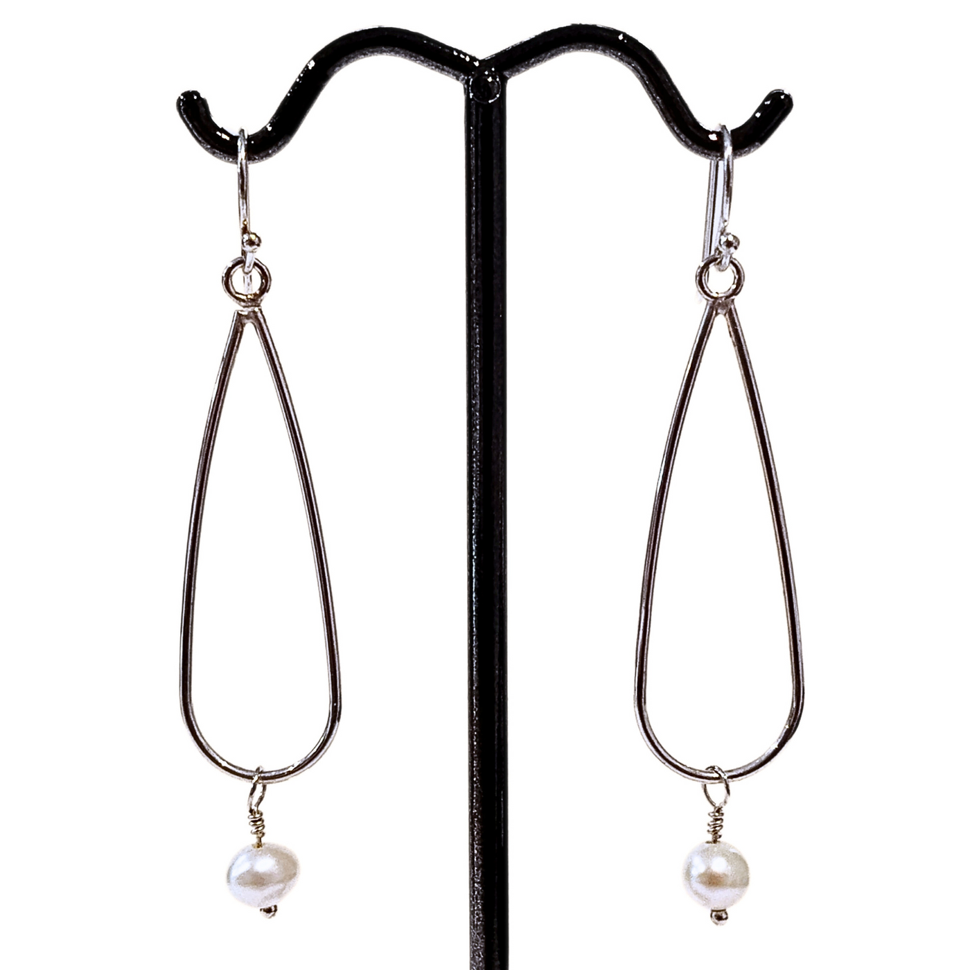 DS-404 Sterling Silver Drop Earring With Pearls