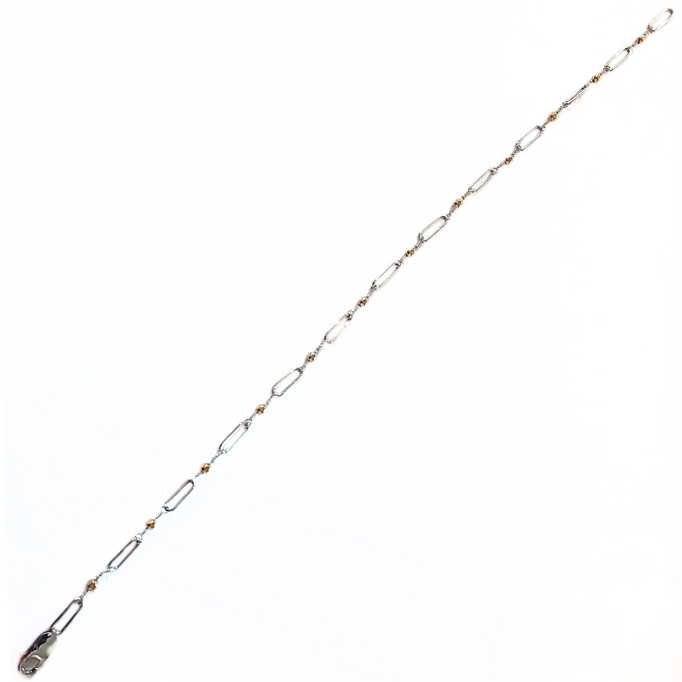 DJT-033 Sterling and Gold Filled Anklet 10.5"