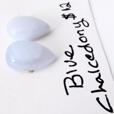 CDY-1003 Blue Chalcedony Cab Pair