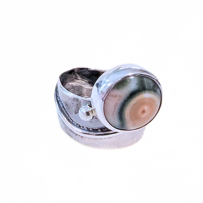 JSD-2052 Ocean Jasper Wave Ring Size 6.5